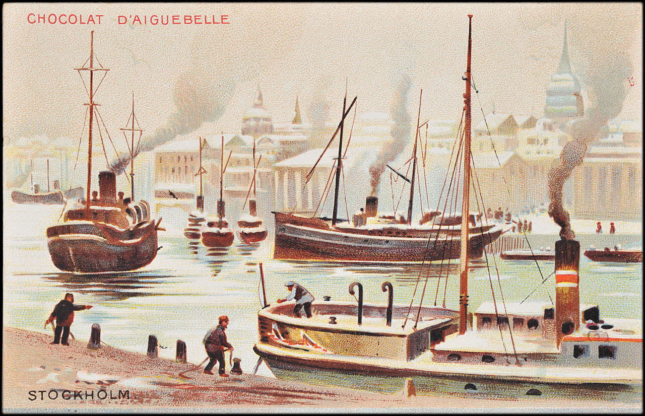 Edition de la Chocolaterie d'Aiguebelle carte réclame chromo Rhône-Alpes, France 1900-1919 1996.40.376.15 Photo