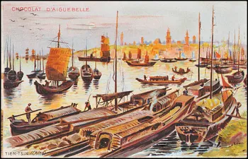 Edition de la Chocolaterie d'Aiguebelle carte réclame chromo Rhône-Alpes, France 1900-1919 1996.40.376.16 Photo