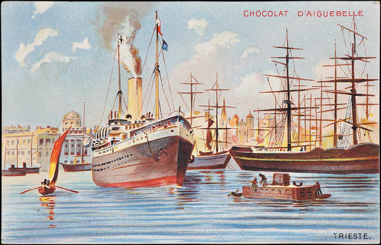 Edition de la Chocolaterie d'Aiguebelle carte réclame chromo Rhône-Alpes, France 1900-1919 1996.40.376.17 Photo