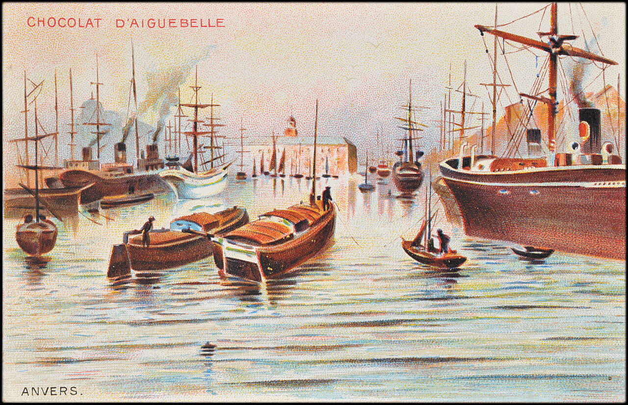 Edition de la Chocolaterie d'Aiguebelle carte réclame chromo Rhône-Alpes, France 1900-1919 1996.40.376.4 Photo