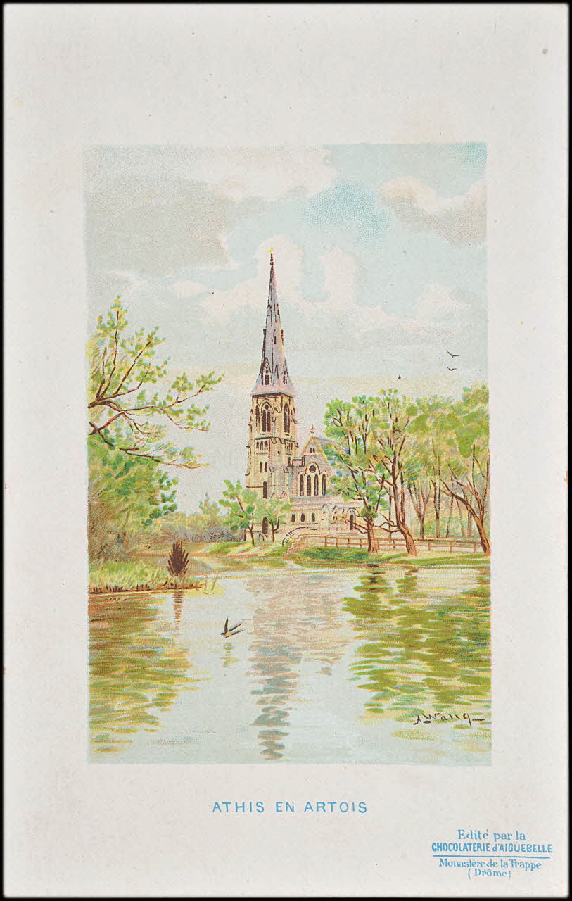 Edition de la Chocolaterie d'Aiguebelle carte réclame chromo Rhône-Alpes, France 1883-1900 1996.40.377.1 Photo