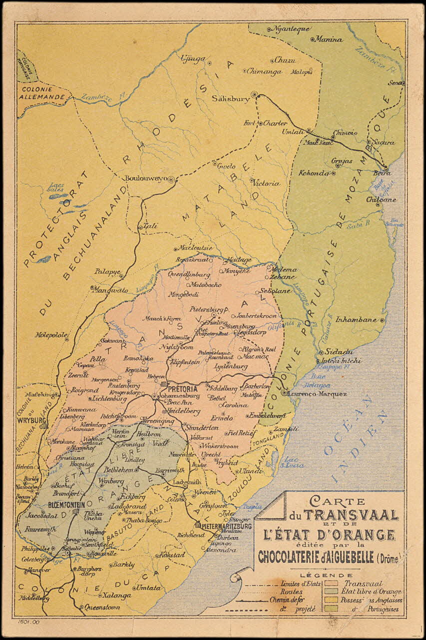 Edition de la Chocolaterie d'Aiguebelle carte réclame chromo Rhône-Alpes, France 1900 1996.40.378.1 Photo