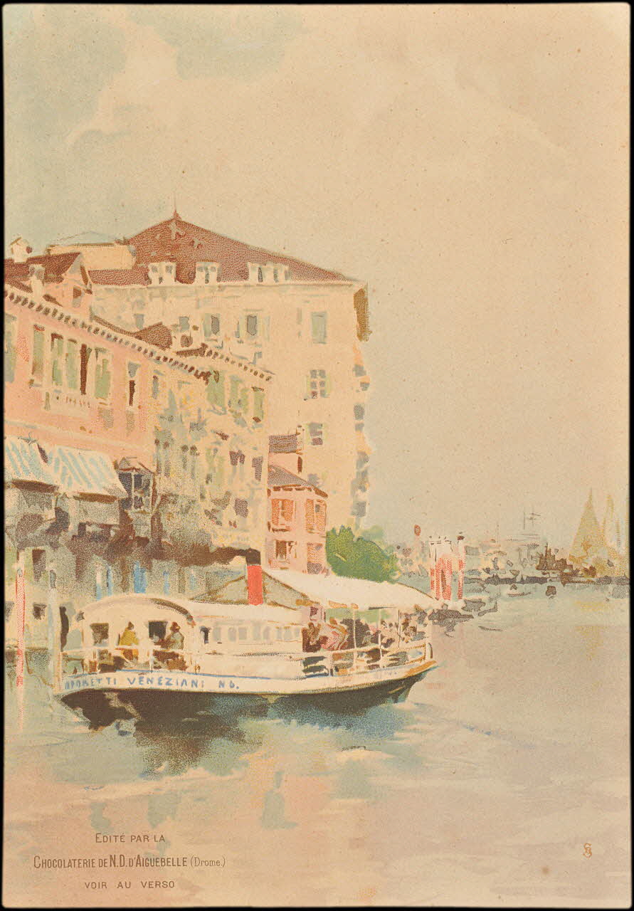 Edition de la Chocolaterie d'Aiguebelle carte réclame chromo Toulouse 1883-1900 1996.40.381.1 Photo