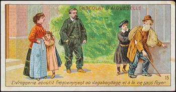 Edition de la Chocolaterie d'Aiguebelle carte réclame chromo 1900-1919 1996.40.385.15  Photo