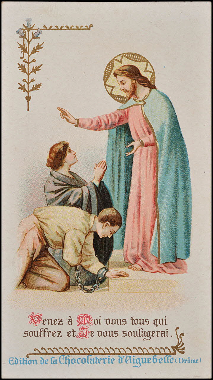 Edition de la Chocolaterie d'Aiguebelle carte réclame chromo 1900-1919 1996.40.459.1 Photo