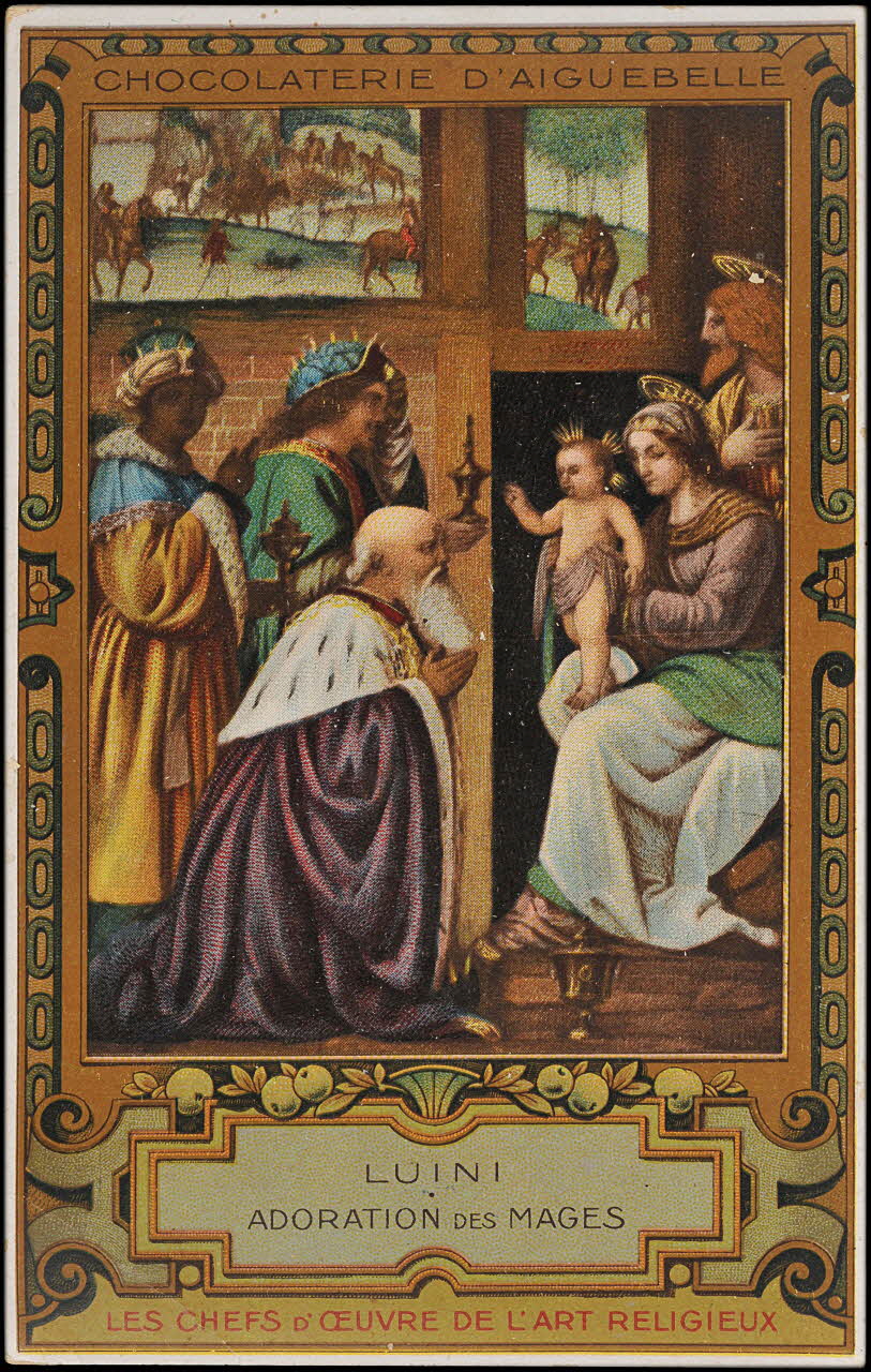 Chocolaterie d'Aiguebelle (éditeur), Luini Bernandino carte réclame chromo 1900-1919 1996.40.462.4 Photo