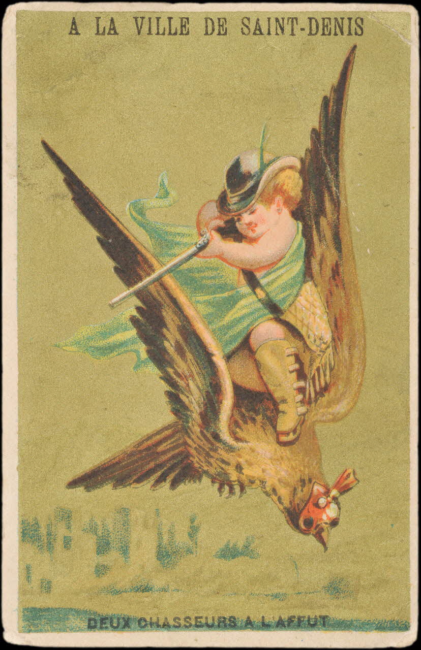 carte réclame DEUX CHASSEURS A L'AFFUT 1998.77.238.1 Photo