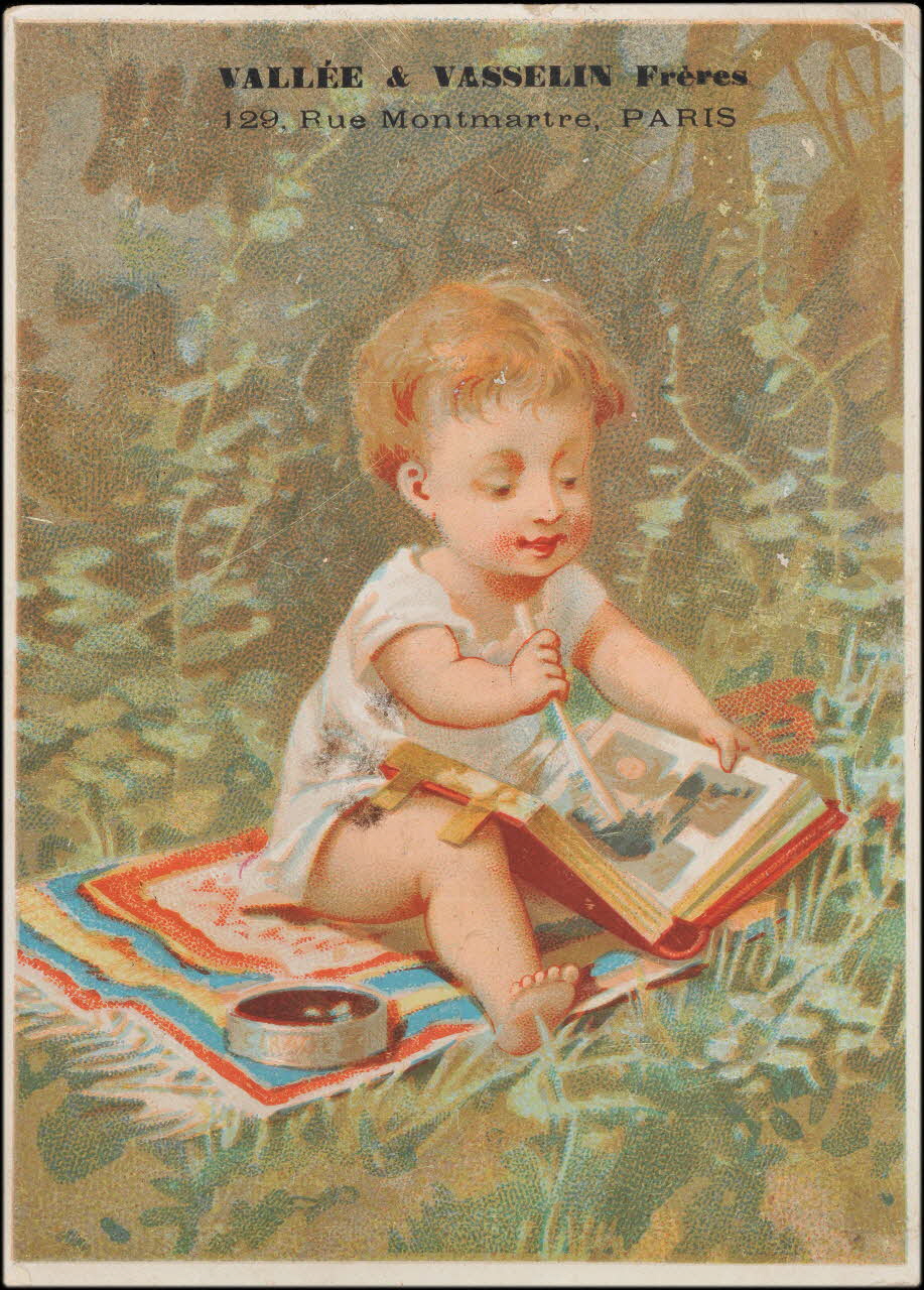 carte réclame Garçon barbouillant un livre 1998.77.25.2 Photo
