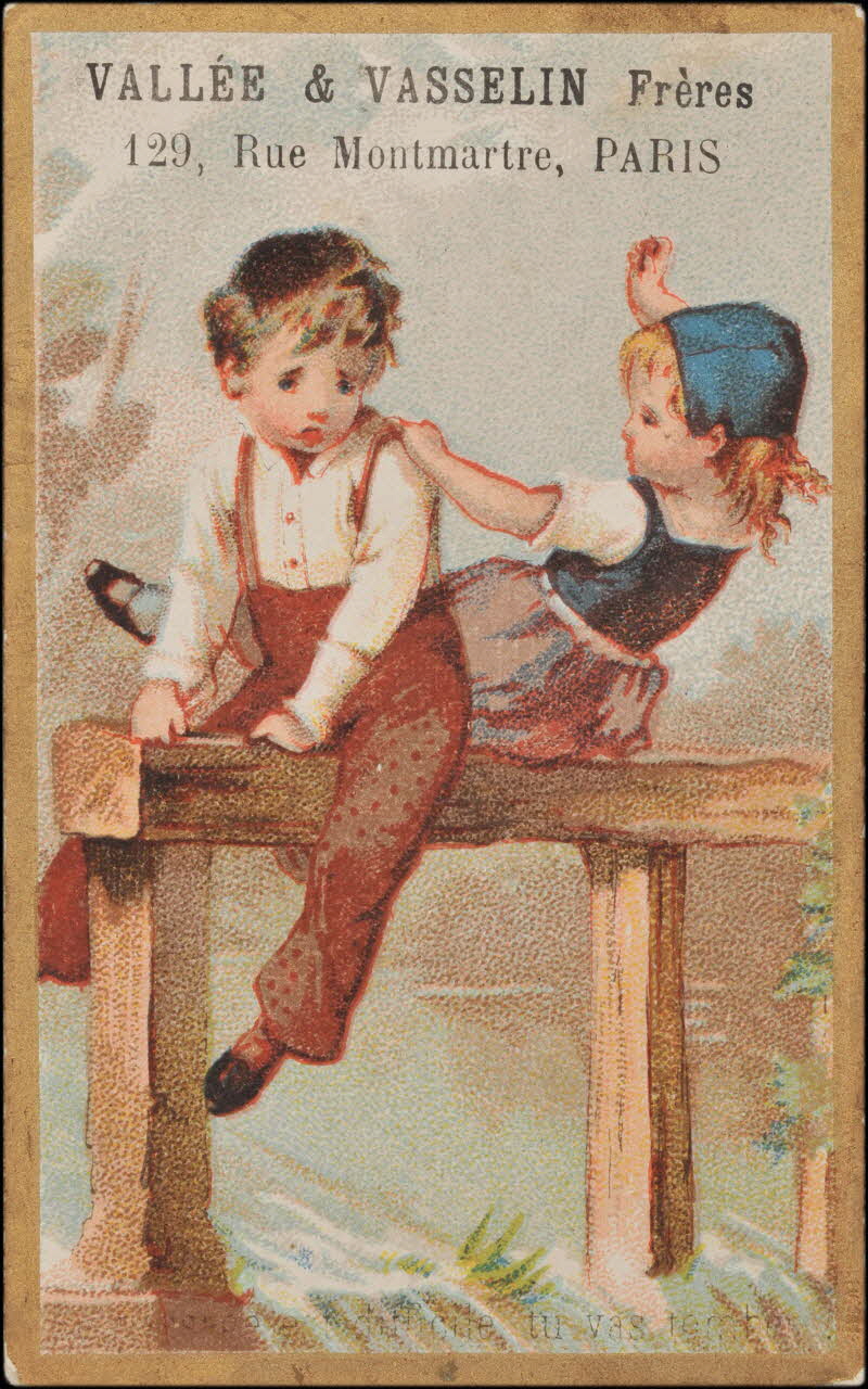 Romanet carte réclame [illisible] difficile, tu vas tomber Paris 1877-1907 1998.77.41.3 Photo