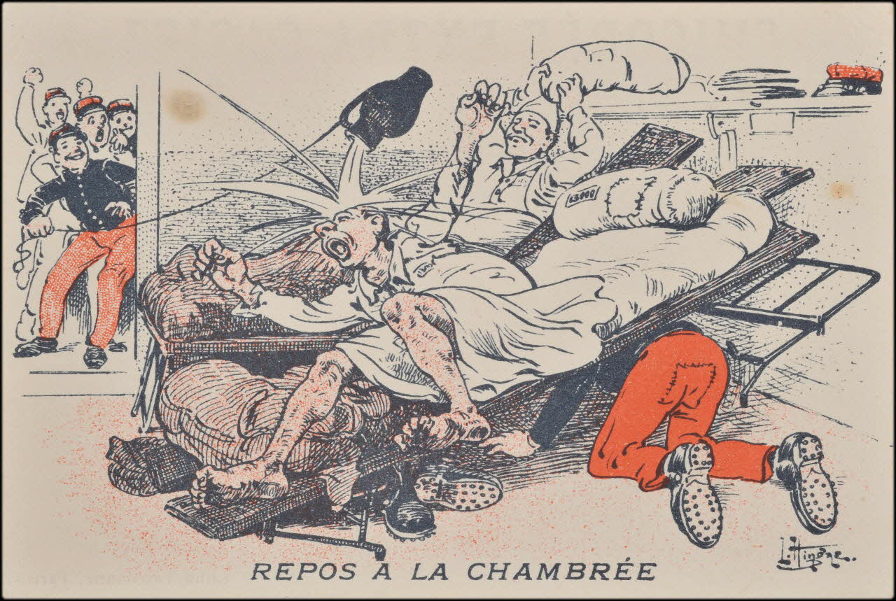 Hindre L. carte réclame REPOS A LA CHAMBREE Paris 1900-1907 1998.77.47.11 Photo