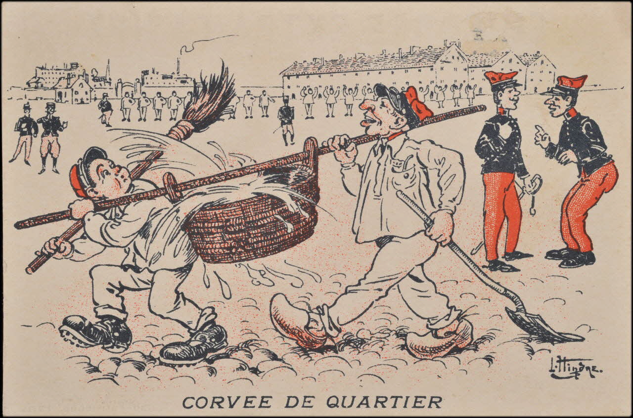 Hindre L. carte réclame CORVEE DE QUARTIER Paris 1900-1907 1998.77.47.3 Photo