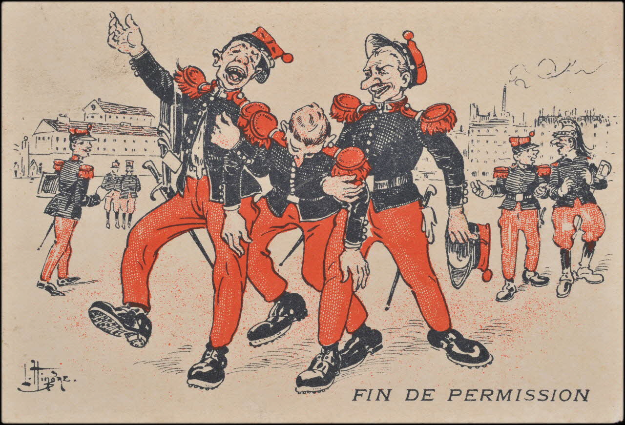 Hindre L. carte réclame FIN DE PERMISSION Paris 1900-1907 1998.77.47.8 Photo