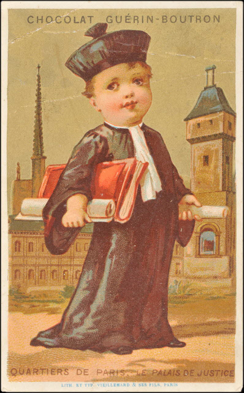 carte réclame QUARTIERS DE PARIS. LE PALAIS DE JUSTICE 1998.77.77.2 Photo