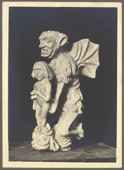 Gautier photographie Calvaire (détail). Moulage de l'âme du mauvais larron entraînée par le diable Bretagne, France 1936 Ph.1936.300 Photo