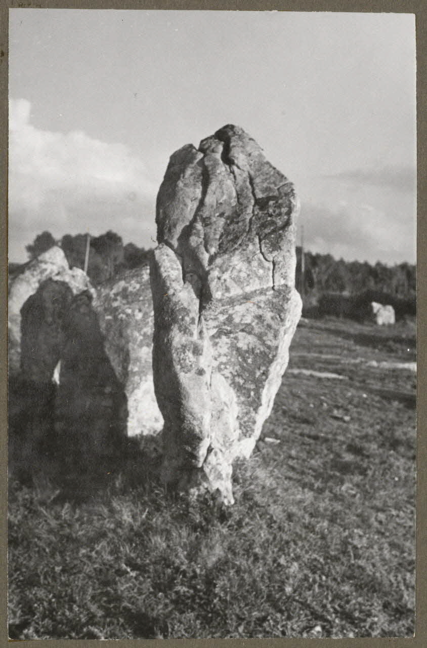 Henri Monnet photographie Entre Locmaria à la Trinité. Menhir Keranga Bretagne, France 1940 Ph.1940.19.11 Photo