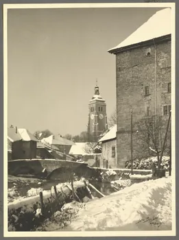 Luc Boillon photographie Bords de la Cuisance. Eglise Franche-Comté, France 1941 Ph.1941.66.3  Photo