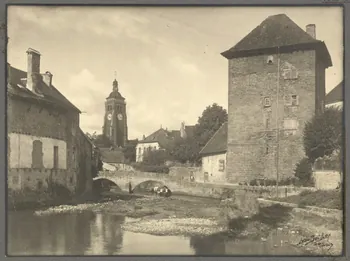 Luc Boillon photographie Bords de la Cuisance. Eglise Franche-Comté, France 1941 Ph.1941.66.4  Photo