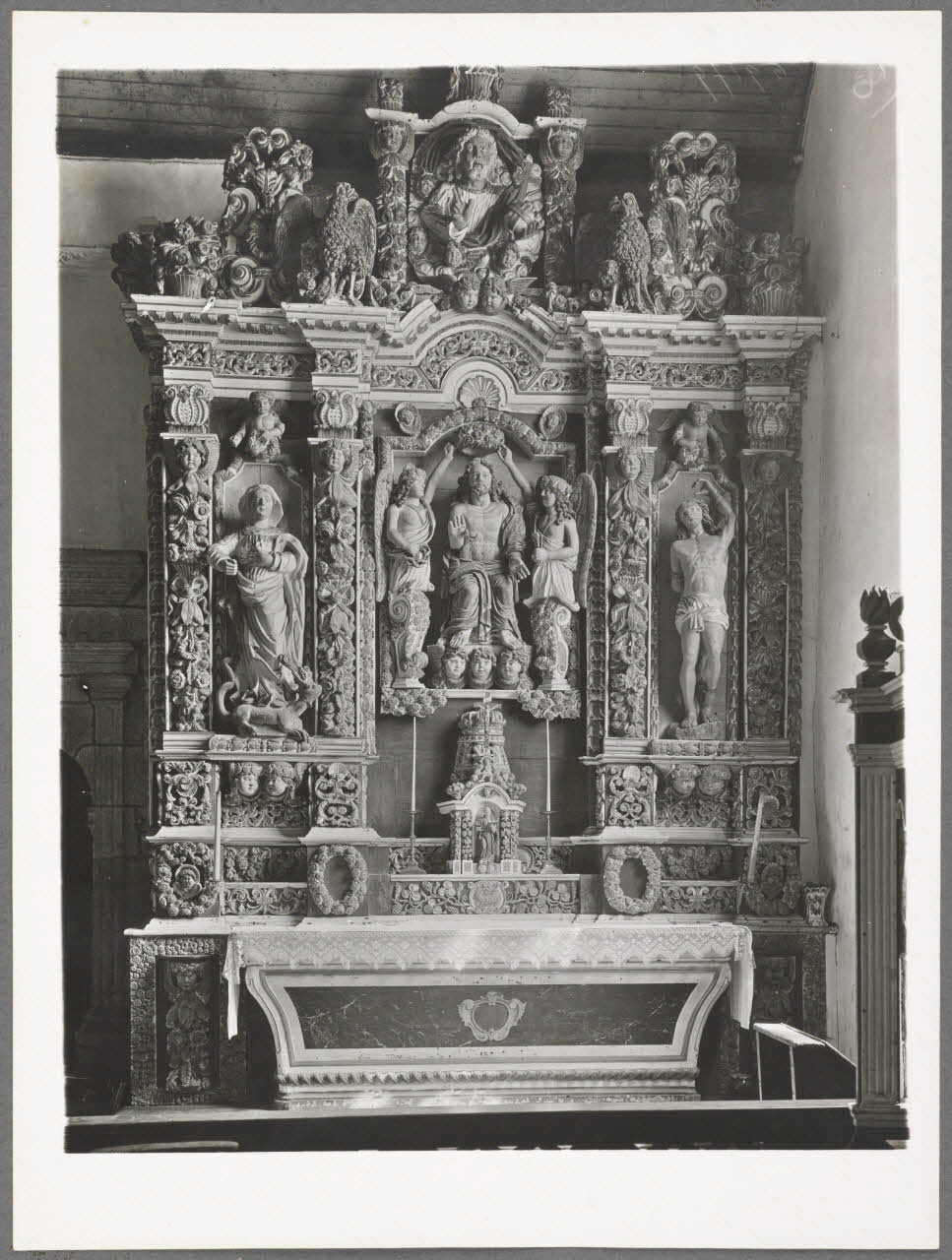 Service des Monuments Historiques photographie Eglise. Retable Bretagne, France 1942/4/11 Ph.1942.67.3 Photo