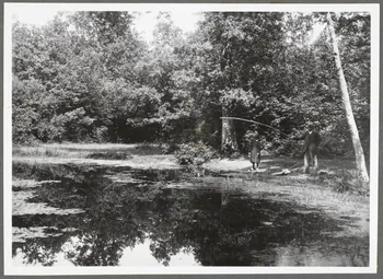 Monsieur D' Anchaed photographie Bois de Poisun. Pêche à la ligne Bourgogne, France 1903/7/20 Ph.1943.125.28 Photo