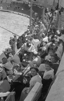 Lucien Lepelletier photographie Fête de la Saint-Georges. Jeunes arlésiennes à la tribune d'honneur Provence-Alpes-Côte d'Azur, France 1943/5/3 Ph.1943.126.4 Photo
