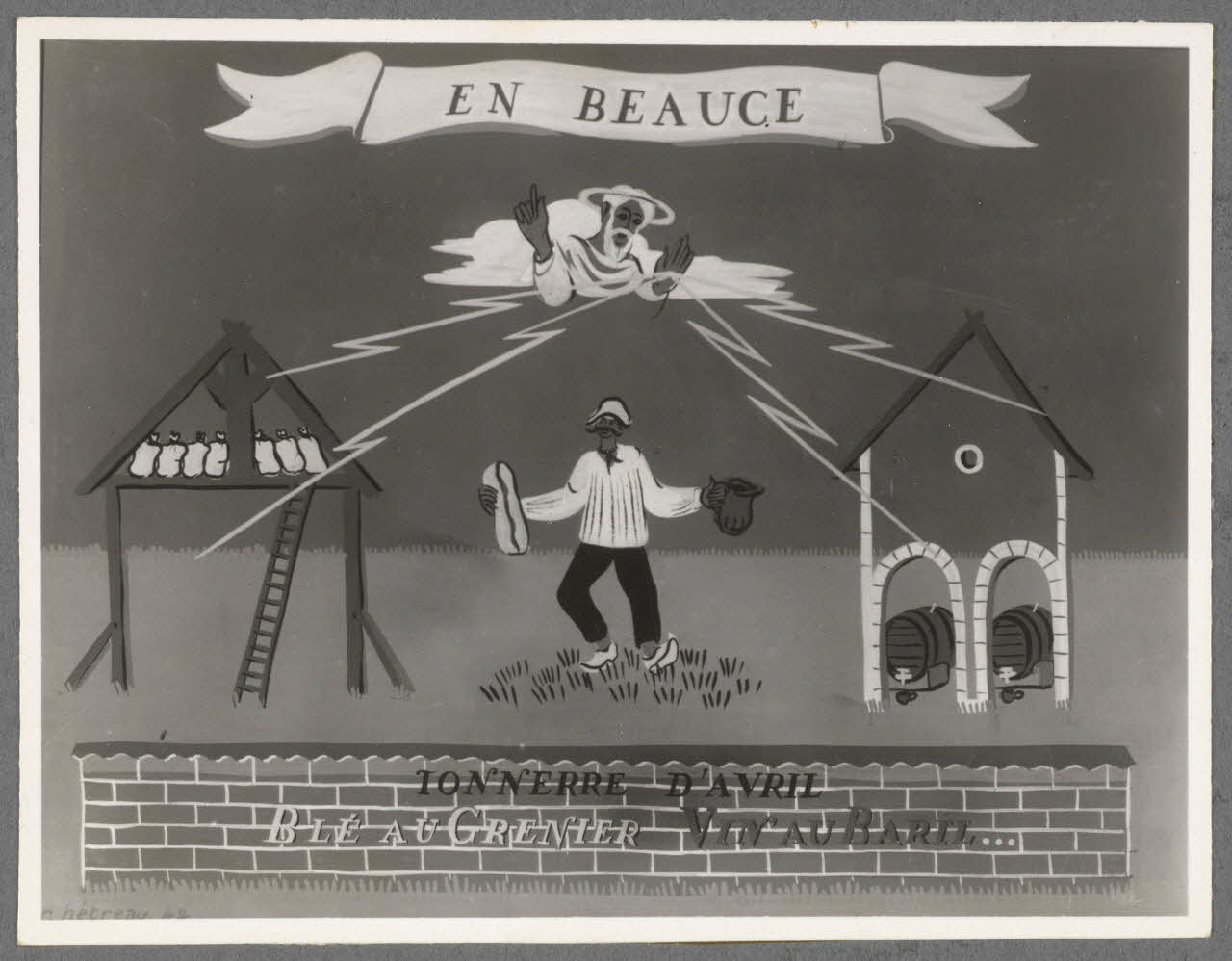 M. Vaux photographie Image en Beauce. Tonnerre d'Avril Ile-de-France, France 1943 Ph.1943.92.1 Photo