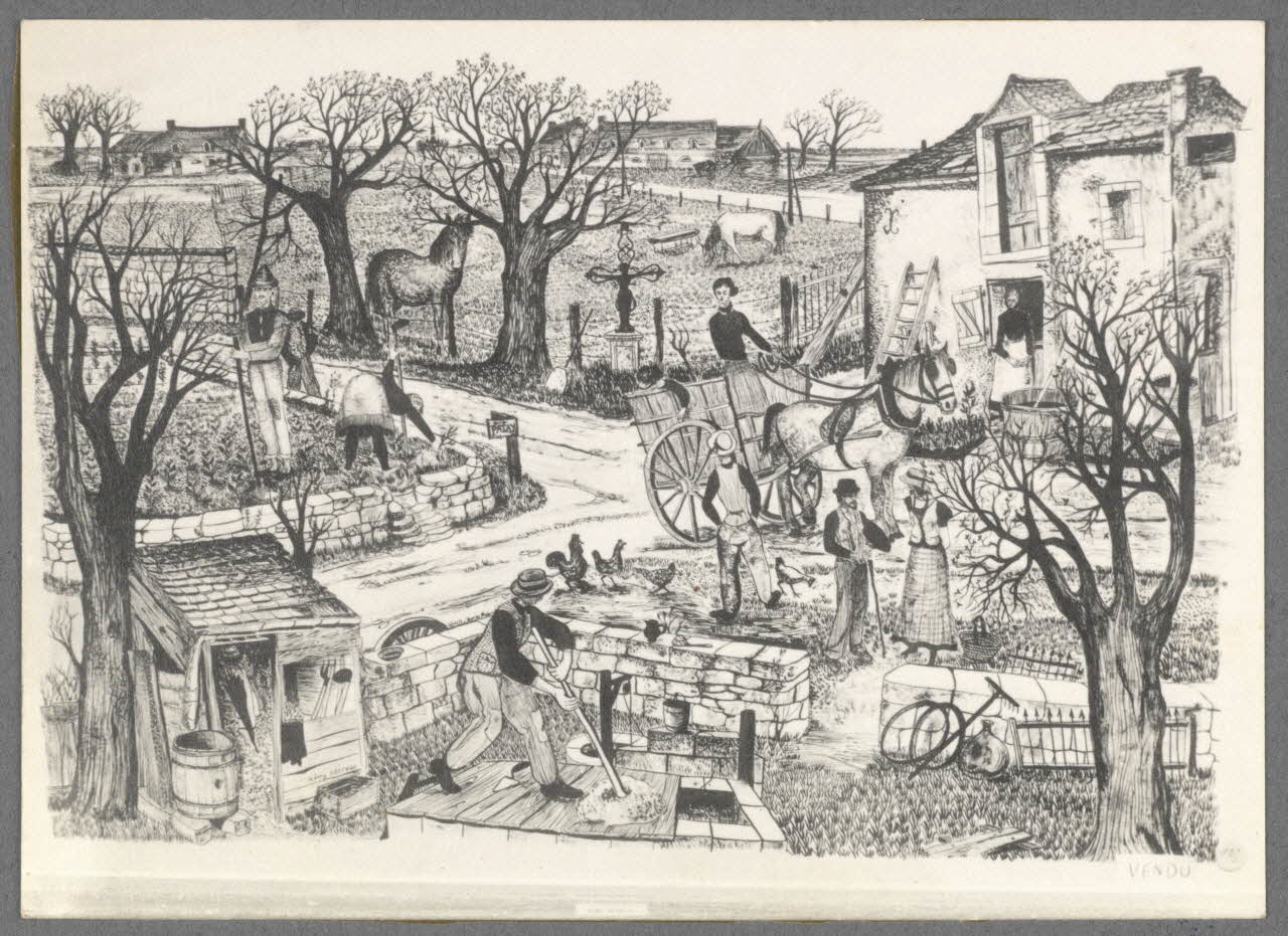 M. Vaux photographie Image. Un coin de village Ile-de-France, France 1943 Ph.1943.92.3 Photo