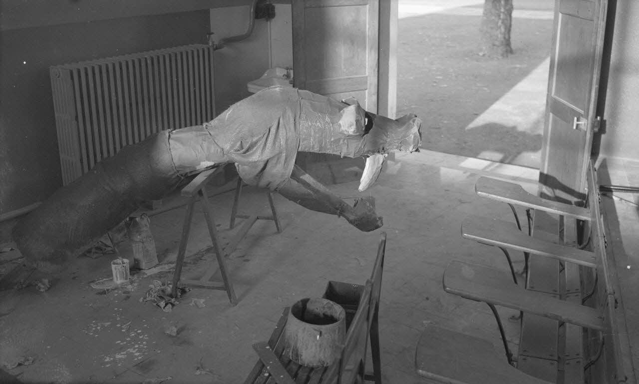 Molinard photographie Ecole des Arts et Métiers : tête de kinausore, gueule ouverte Provence-Alpes-Côte d'Azur, France 1946/3/1 Ph.1946.76.13 Photo