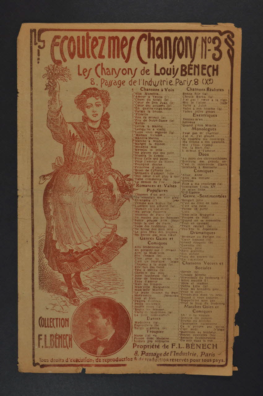 chanson petit format 1965.121.134 Photo Mucem