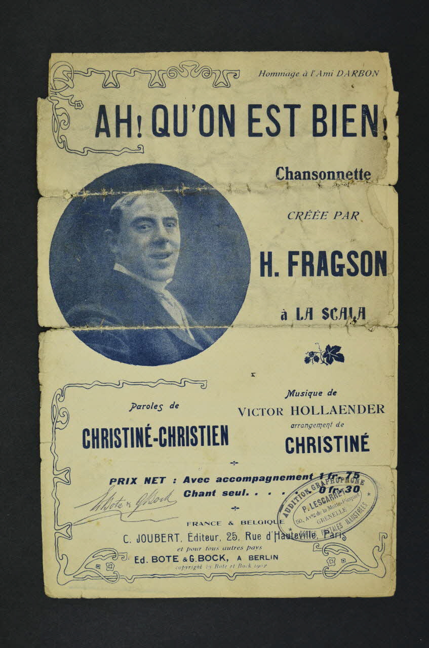 chanson petit format 1965.121.198 Photo Mucem