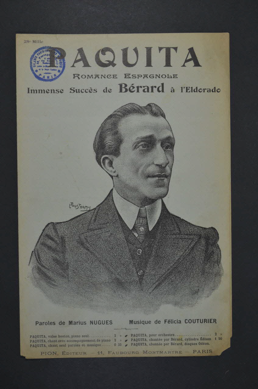 chanson petit format 1965.121.209 Photo Mucem