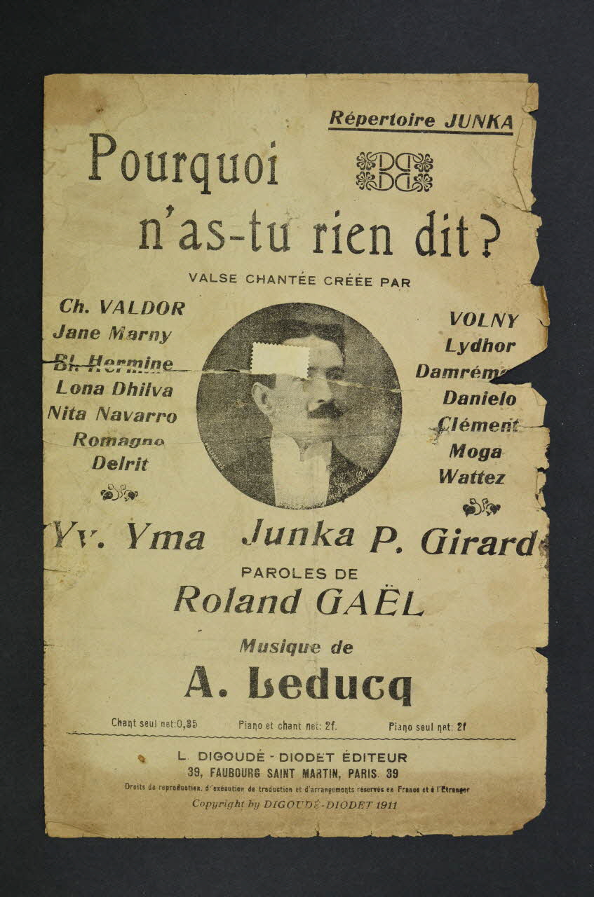 chanson petit format 1965.121.218 Photo Mucem