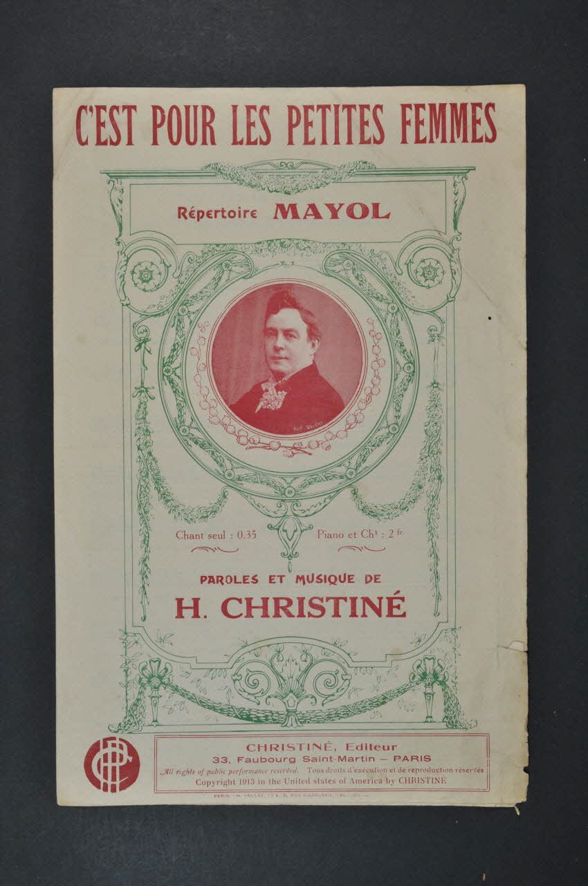 chanson petit format 1965.121.224 Photo Mucem