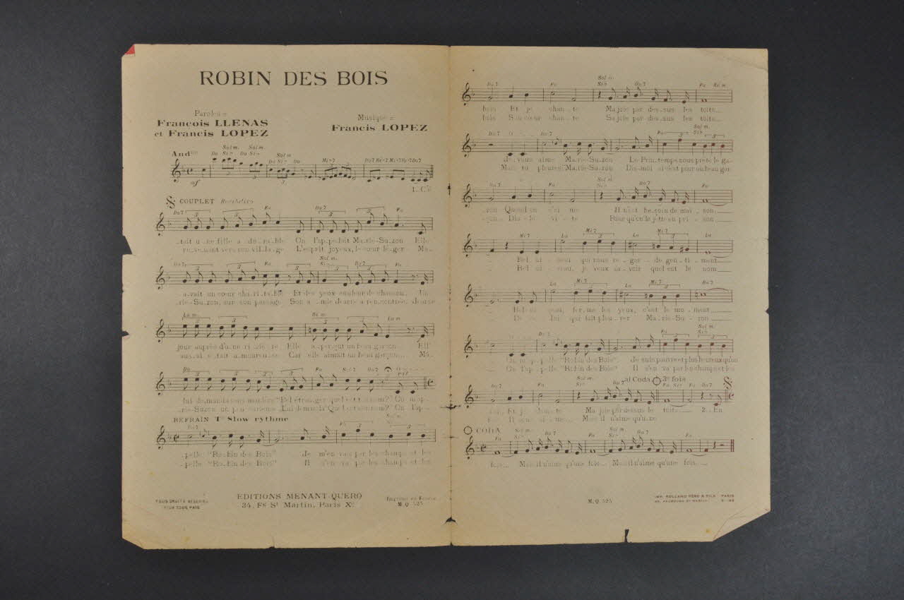 chanson petit format 1965.121.26 Photo Mucem