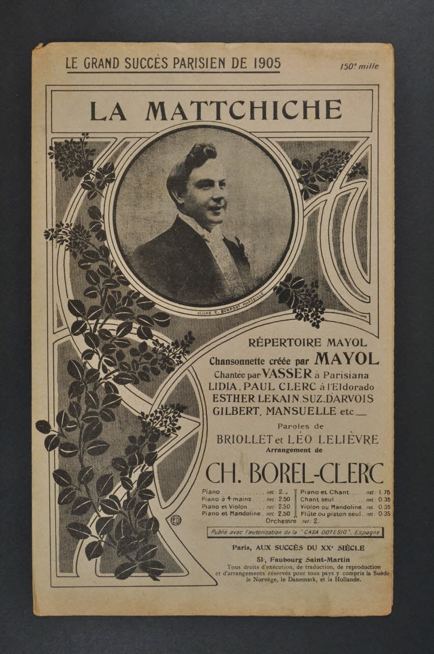 chanson petit format 1965.121.323 Photo Mucem