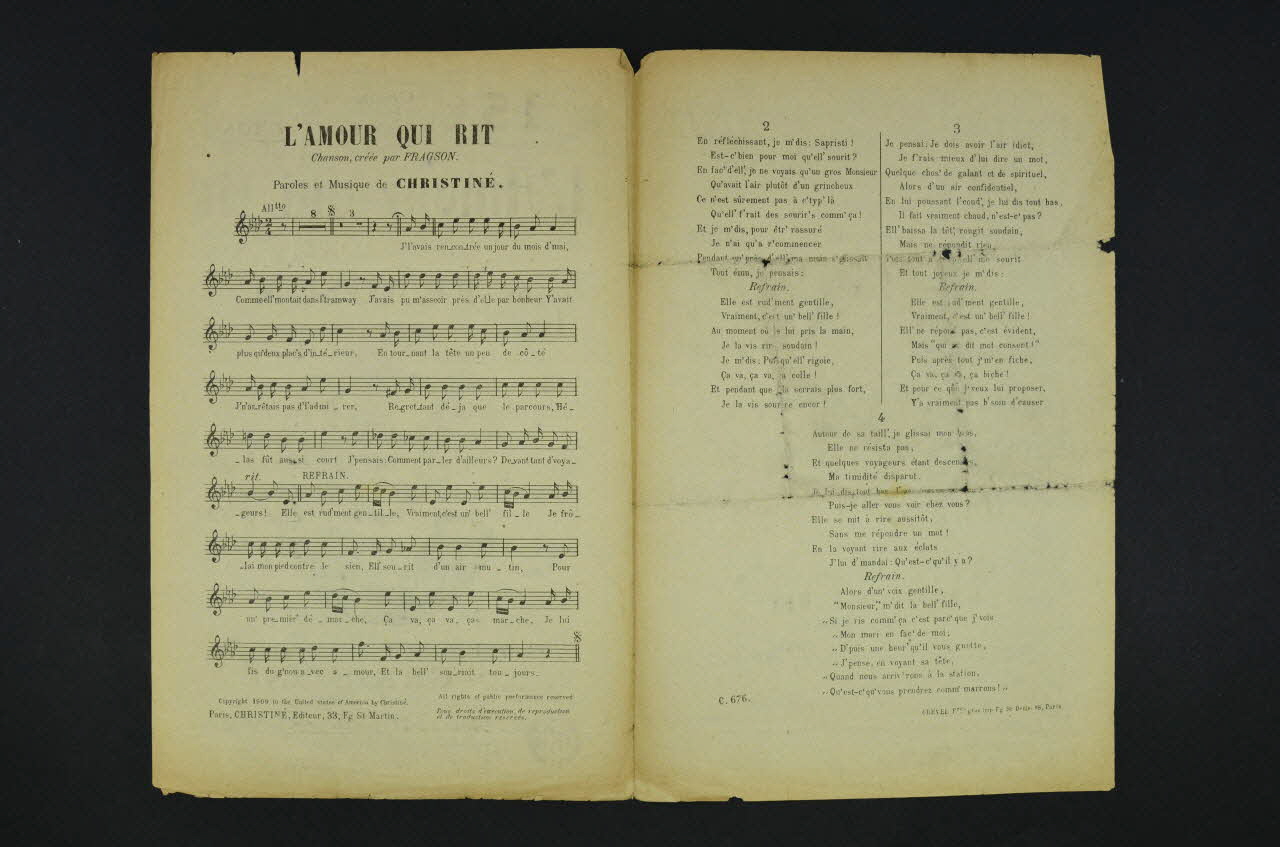 chanson petit format 1965.121.326  Photo Mucem