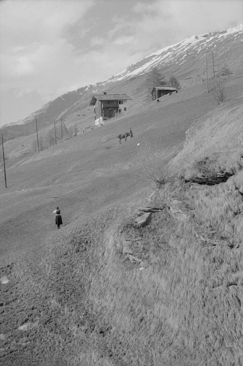 Jean Cuisenier photographie Enquête conduite par Jean Cuisenier en Suisse (du 25 mars au 8 avril 1972) Canton du Valais, Suisse 1972/4/6 Ph.1972.97.80 Photo