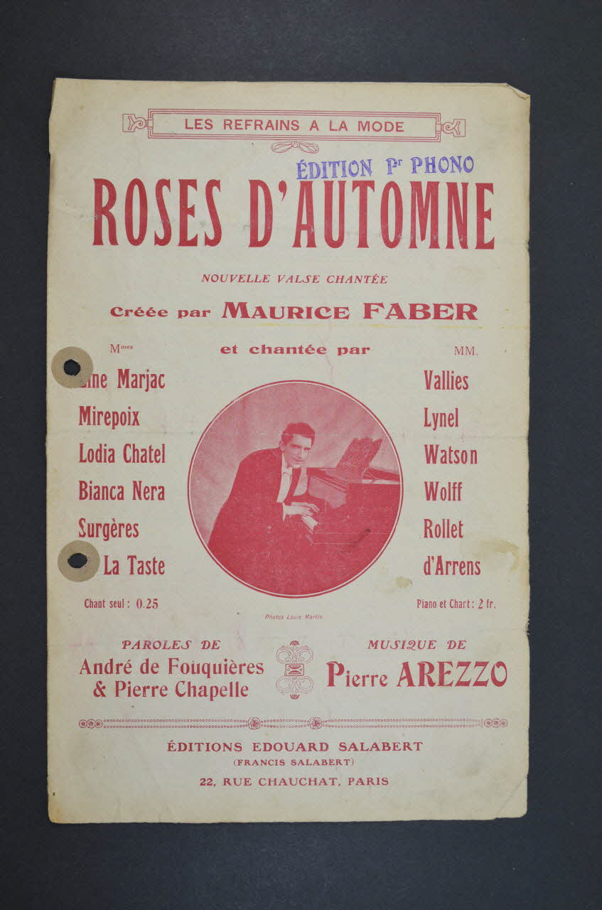 chanson petit format 1965.121.342 Photo Mucem