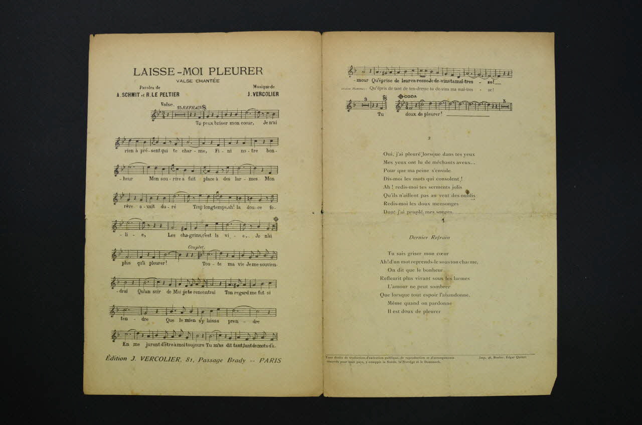 chanson petit format 1965.121.345 Photo Mucem
