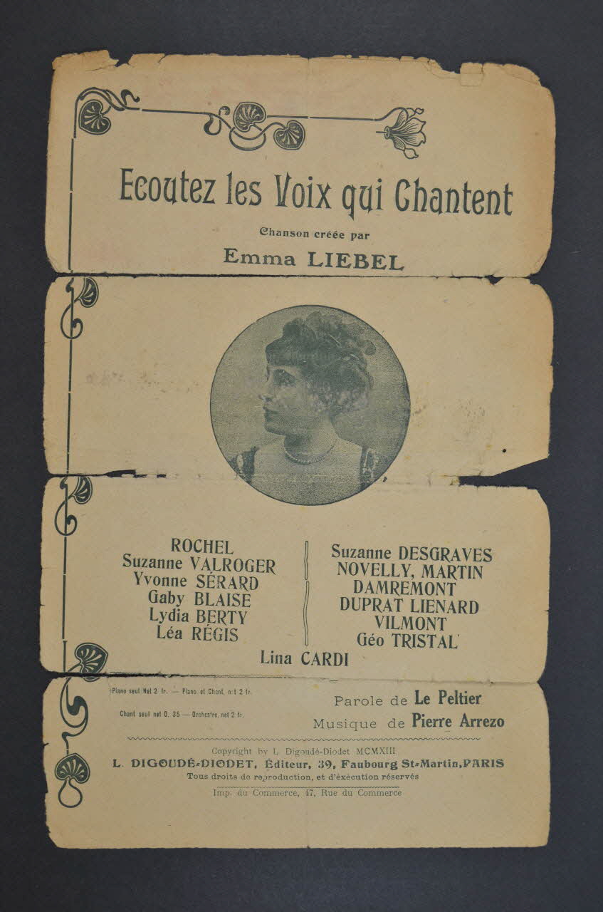 chanson petit format 1965.121.377 Photo Mucem