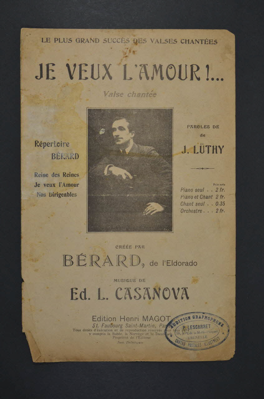 chanson petit format 1965.121.41 Photo Mucem