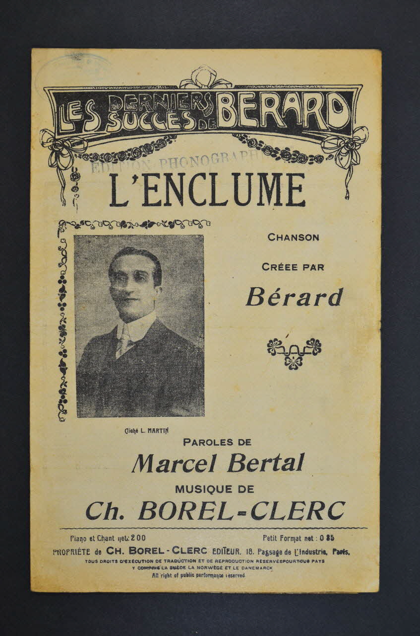 chanson petit format 1965.121.411 Photo Mucem