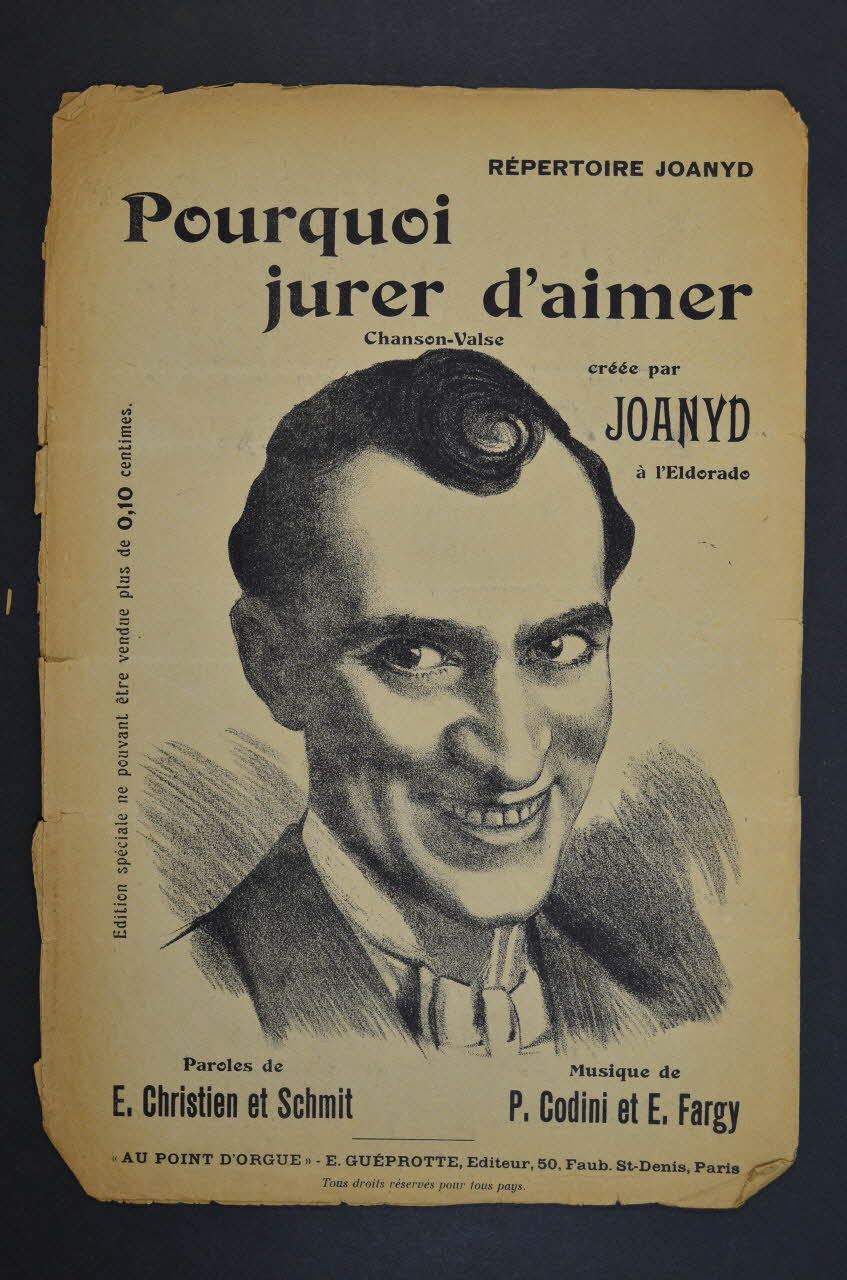 chanson petit format 1965.121.413 Photo Mucem