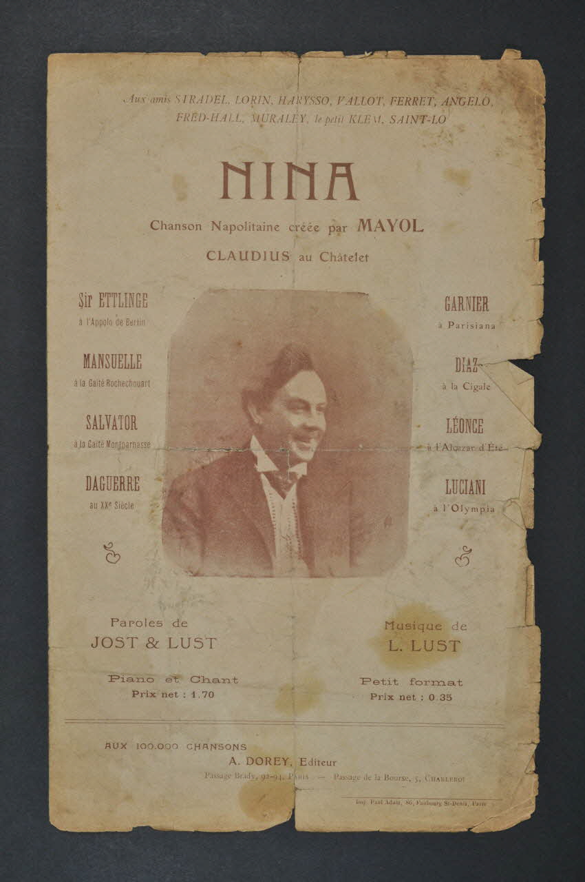 chanson petit format 1965.121.425 Photo Mucem