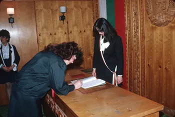 Jean Cuisenier photographie Enquête conduite par Jean Cuisenier en Bulgarie (11 au 28 octobre 1989) Province de Blagoevgrad, Bulgarie 1989/10/11 Ph.1989.100.179 Photo