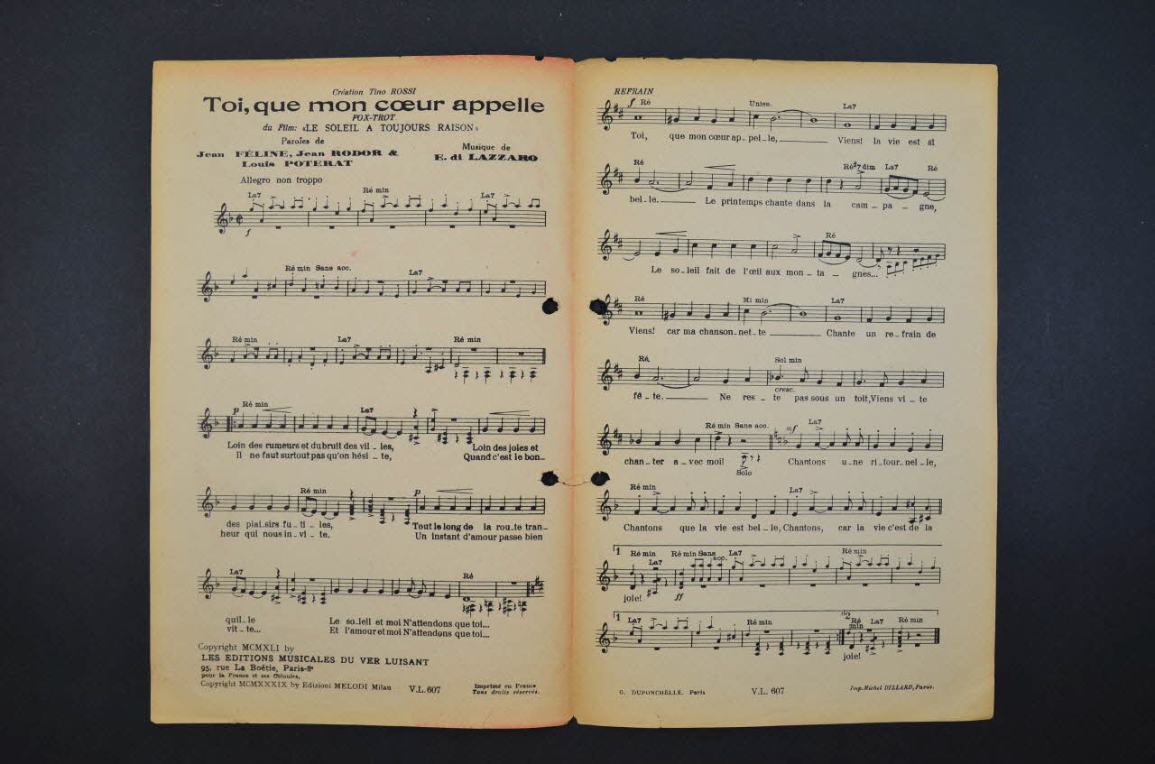 chanson petit format 1965.121.440 Photo Mucem