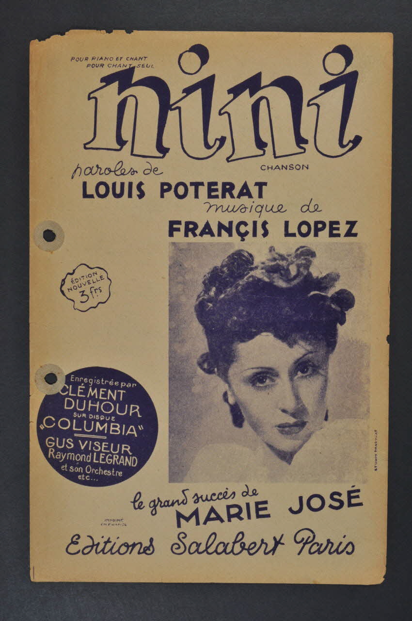 chanson petit format 1965.121.492 Photo Mucem