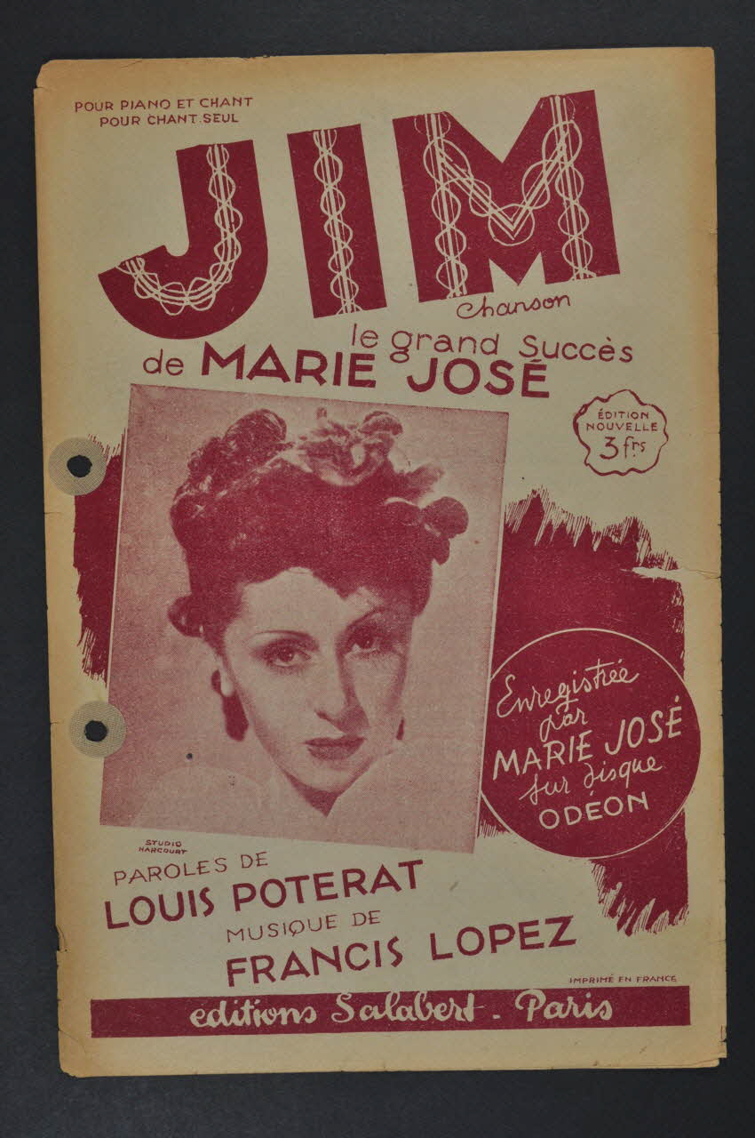 chanson petit format 1965.121.505 Photo Mucem