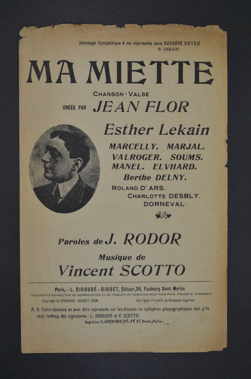 chanson petit format 1965.121.541 Photo Mucem