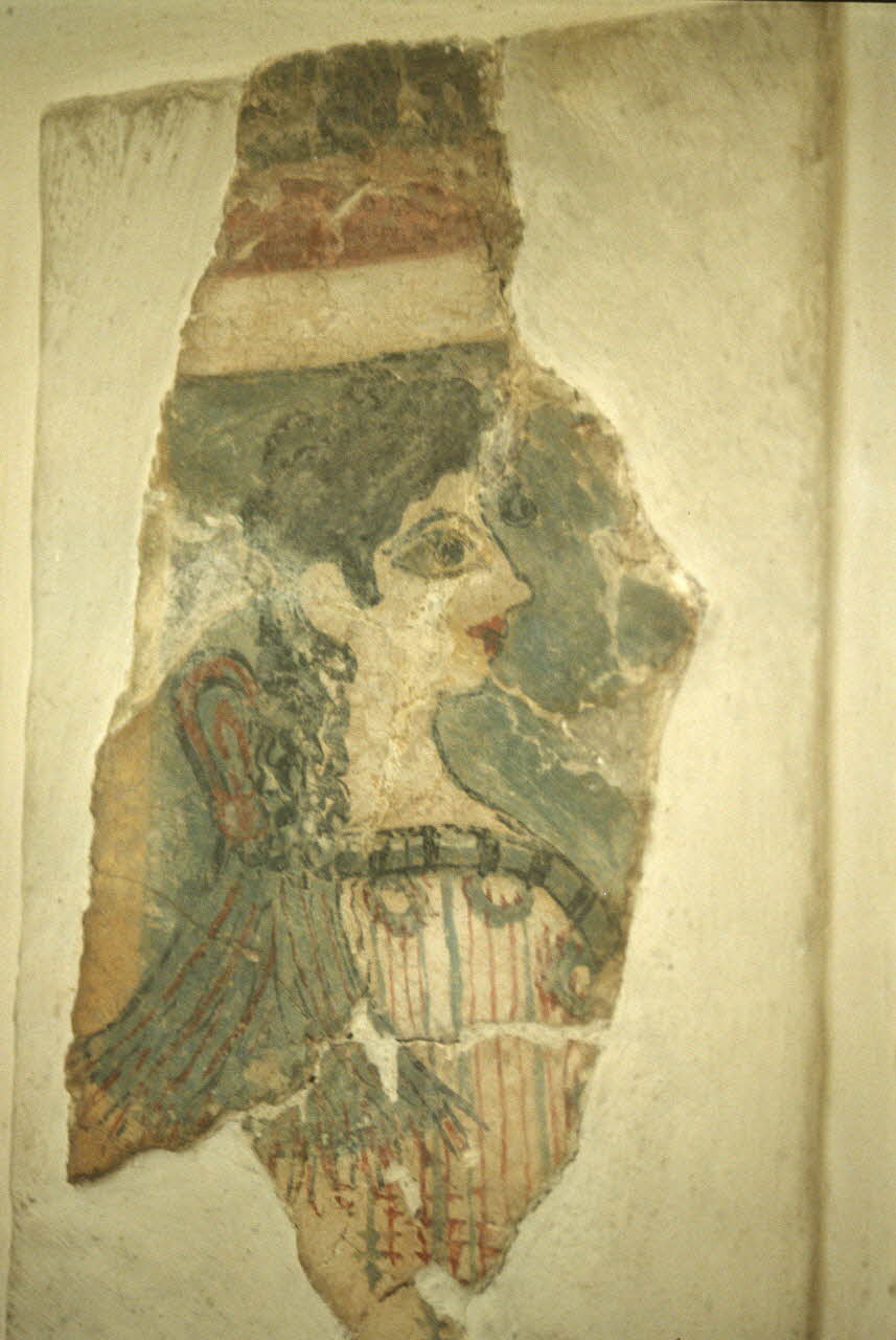 photographie Figure feminine dite la Parisienne . Palais de knossos, megaron de la reine. Musée d'Héraklion Ph.1998.115.18 Photo