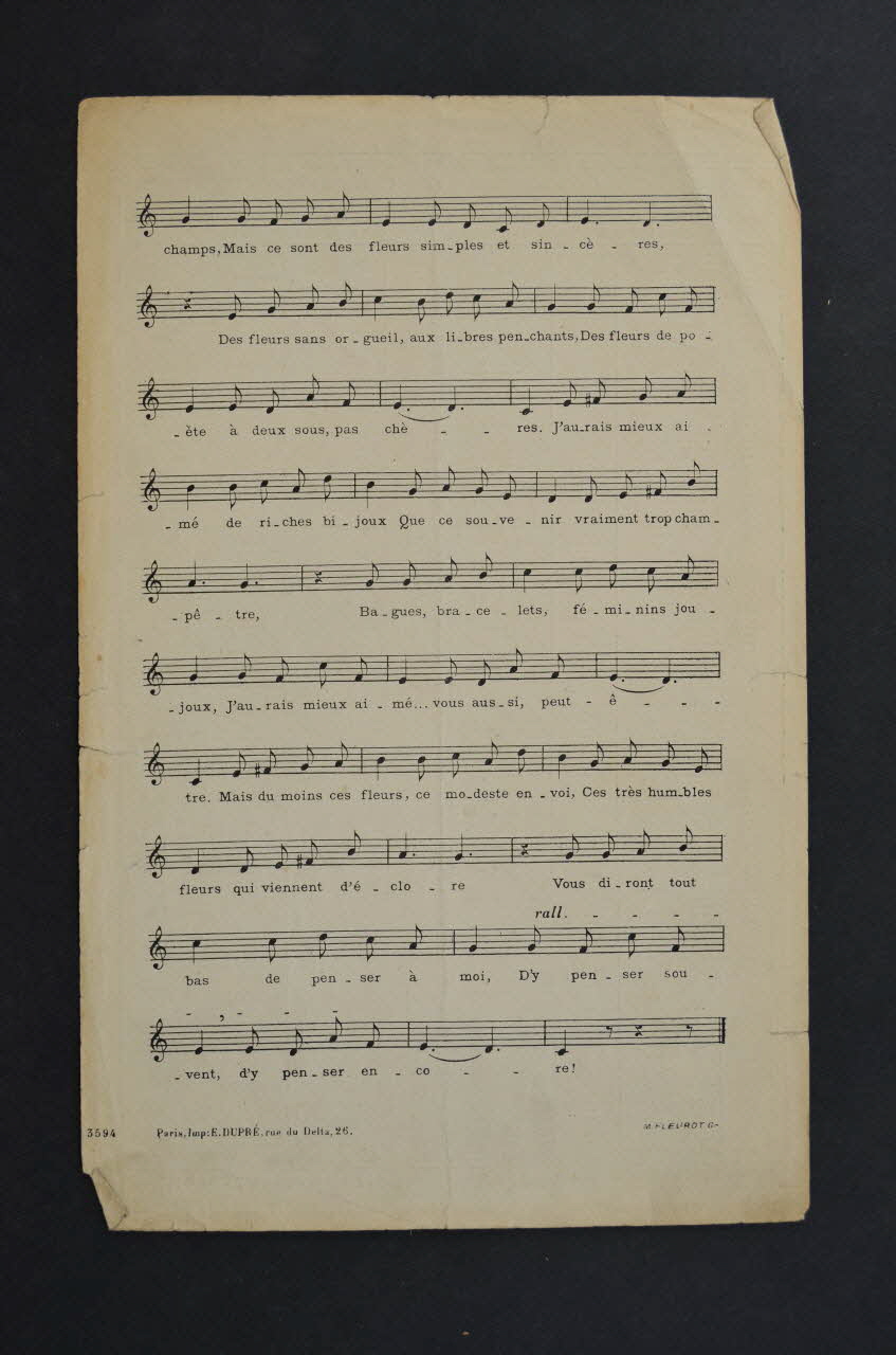 Henri Bernard ; Paul Delmet ; Enoch & Cie chanson petit format 1898 1966.121.103 Photo Mucem